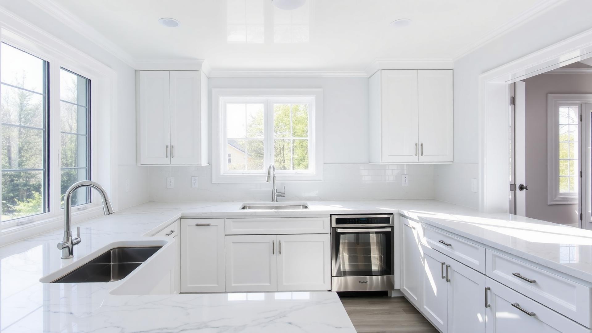 A freshly cleaned kitchen in a Long Branch home